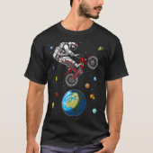 Astronaut Bicycle Jumping Tシャツ (正面)