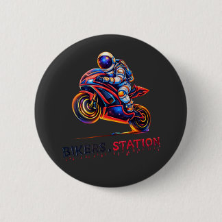 Astronaut Biker  缶バッジ