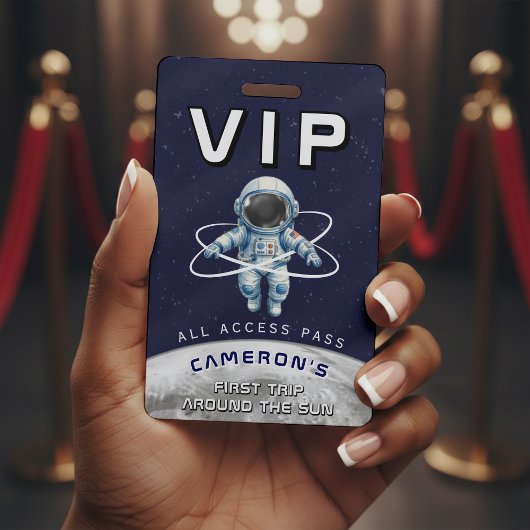 Astronaut Birthday Party 1st Trip Around the Sun バッジ