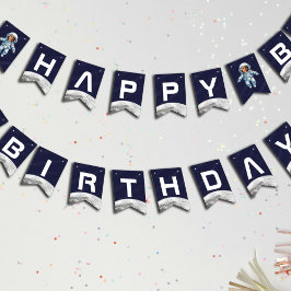 Astronaut Birthday Party 1st Trip Around the Sun バンティングフラッグ