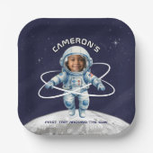 Astronaut Birthday Party 1st Trip Around the Sun ペーパープレート (正面)