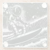 ASTRONAUT BLACK AND WHITE, SURF THE UNIVERSE ガラスコースター (裏面)