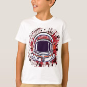 Astronaut Boys T-Shirt – Space Explorer Tee Tシャツ (正面)