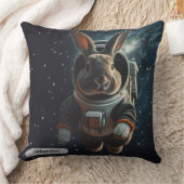 Astronaut Bunny Space Surreal Animal カスタム クッション (ブランケット)