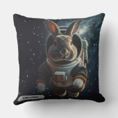 Astronaut Bunny Space Surreal Animal カスタム クッション (裏面)