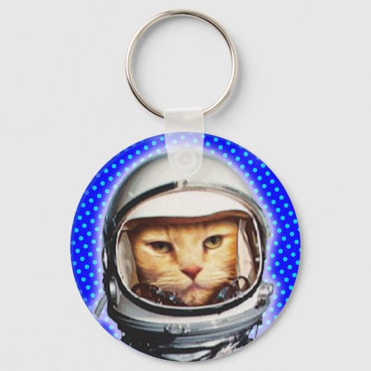 Astronaut Cat  キーホルダー (正面)