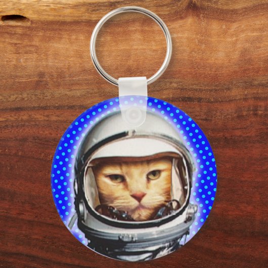 Astronaut Cat  キーホルダー (正面)