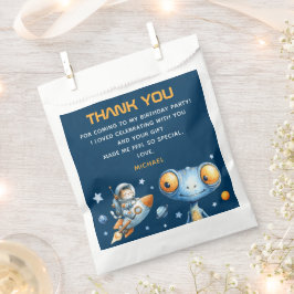 Astronaut Cat Blast Off 1st Birthday Thank You  フェイバーバッグ