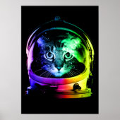 Astronaut Cat Classic Cat Lover ポスター (正面)