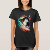 Astronaut Cat or  Space Cat on Galaxy Cat   4 Tシャツ (正面)
