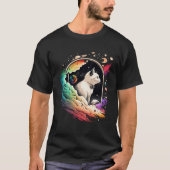 Astronaut Cat or  Space Cat on Galaxy Cat   4 Tシャツ (正面)