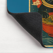 Astronaut Cat Ramen Japanese Graphic Tees Men Wome マウスパッド (コーナー)