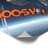 Astronaut Catches Meteor in Space Dreamy Cosmic ポスター (角)