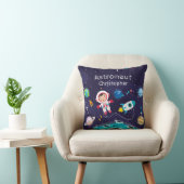 Astronaut child on the moon, monogrammed name クッション (椅子)