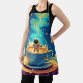 Astronaut Coffee Space Art エプロン (インサイチュ)