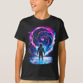 Astronaut Cosmic Outer Space Galaxy Science Tシャツ (正面)