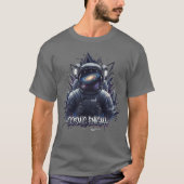Astronaut Dark Galaxy Mystic Enigma Design Tシャツ (正面)