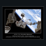 Astronaut David A. Wolf STS-112 Space Walk ポスター<br><div class="desc">Astronaut David A. Wolf – mission specialist participates in a six hour,  four minute session of extravehicular activity - STS-112 Shuttle Mission - 2002</div>