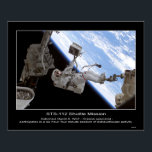 Astronaut David A. Wolf STS-112 Space Walk ポスター<br><div class="desc">Astronaut David A. Wolf – mission specialist participates in a six hour,  four minute session of extravehicular activity - STS-112 Shuttle Mission - 2002</div>