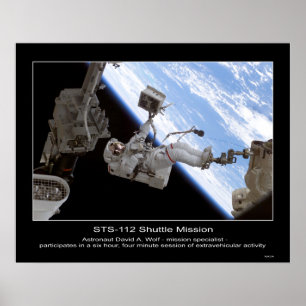 Astronaut David A. Wolf STS-112 Space Walk ポスター