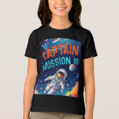 Astronaut Deep Space Planets Birthday Boy Captain トライブレンドTシャツ (正面)