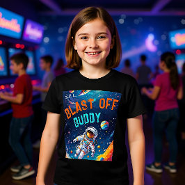Astronaut Deep Space Planets Blast Off Buddy Favor トライブレンドＴシャツ