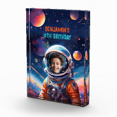 Astronaut Deep Space Sky Planets Photo Gift  フォトブロック (右)