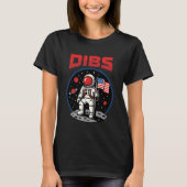 Astronaut Dibs Moon Space Galaxy 4th of July Ameri Tシャツ (正面)