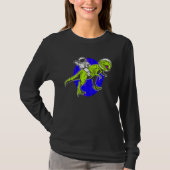 Astronaut Dinosaur Science Fiction Space Travel Tシャツ (正面)