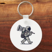 Astronaut Disc Golfer Funny Disc Golf  キーホルダー (正面)