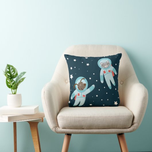 Astronaut Dog & Cat  クッション (椅子)