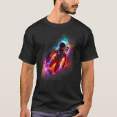 Astronaut Exploring a Colorful Nebula Tシャツ (正面)