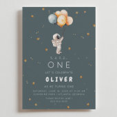 Astronaut First Birthday Invitation 招待状