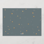 Astronaut First Birthday Thank You Card 招待状 (裏面)