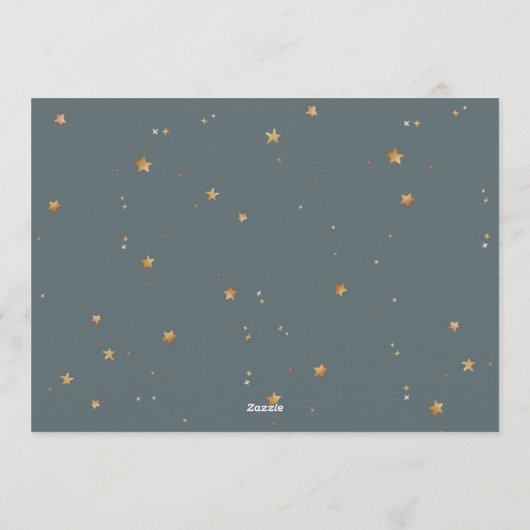 Astronaut First Birthday Thank You Card 招待状 (裏面)