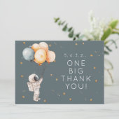 Astronaut First Birthday Thank You Card 招待状 (スタンド正面)