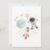 Astronaut First Trip Birthday Party 招待状 (裏面)