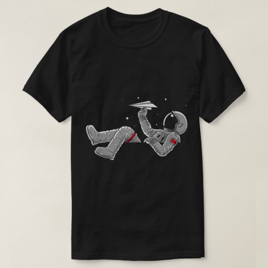 Astronaut Floating in Space Design Tシャツ (デザイン正面)