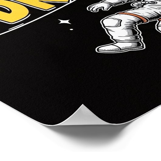 Astronaut Floating in Space Dreamy Cosmic Believe, ポスター (角)