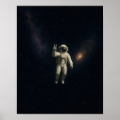 Astronaut Floating in Space Poster ポスター (正面)