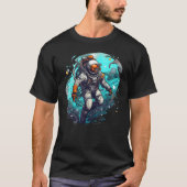 Astronaut Floating in the Water  Cool Astronaut Gr Tシャツ (正面)
