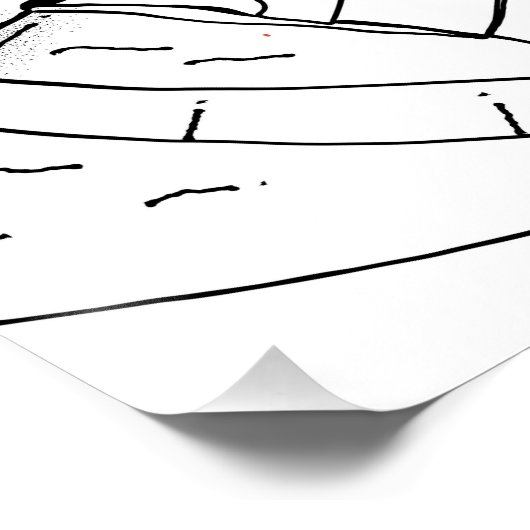 Astronaut Floral space art ポスター (コーナー)