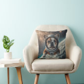 Astronaut French Bulldog Space Nursery  クッション (椅子)
