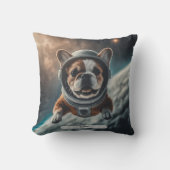 Astronaut French Bulldog Space Nursery  クッション (正面)