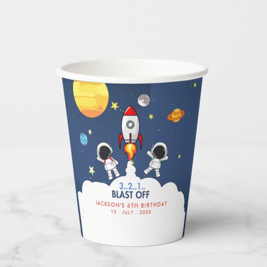 Astronaut -  Funny Birthday Boy  紙コップ (正面)