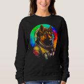 Astronaut German Shepherd Dog スウェットシャツ (正面)
