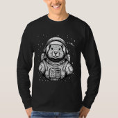 Astronaut Groundhog Space Galaxy Funny Groundhog D Tシャツ (正面)