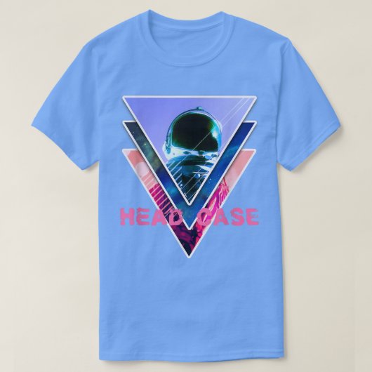 Astronaut Headcase - Aesthetic Vaporwave Space Art Tシャツ (デザイン正面)