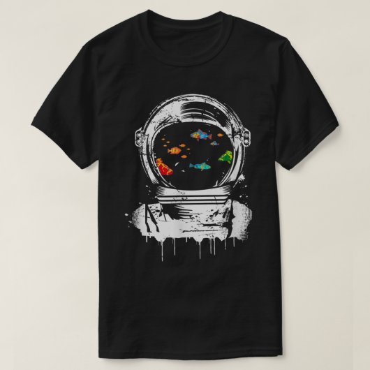 Astronaut Helmet Ocean Surreal Design Tシャツ (デザイン正面)