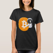 Astronaut Holding Bitcoin To The Moon HODL BTC Cry Tシャツ (正面)